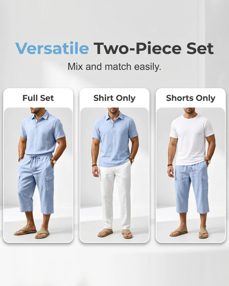 Set Polo Top Capri Spodnie