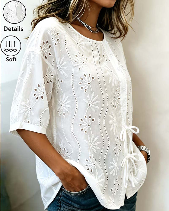 Bluza Bok Wiązać Wycięcie