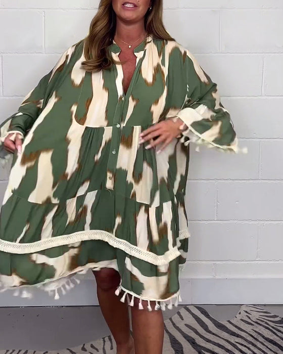 Sukienka z frędzlami w stylu vintage