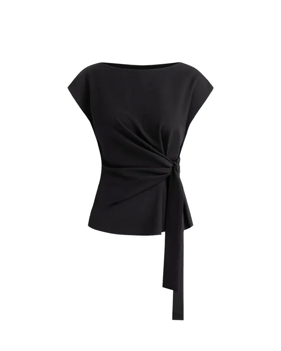 Bluza Odkryte Ramię Skręt Węzeł