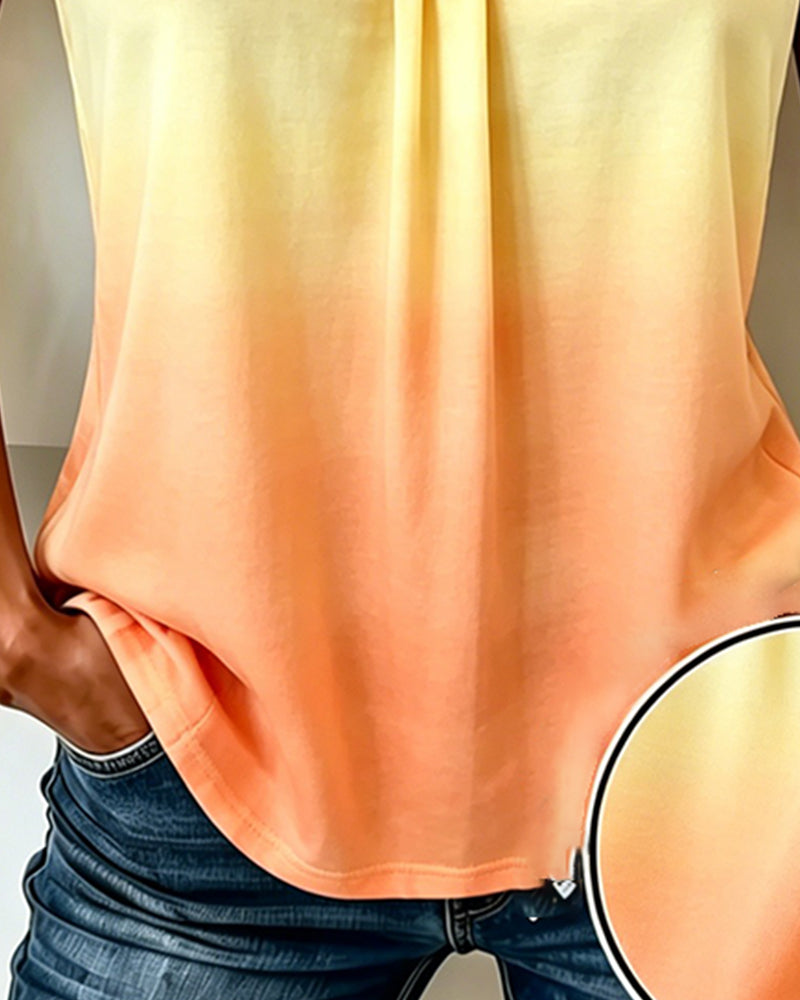 Tank Top Ombre V-Szyja