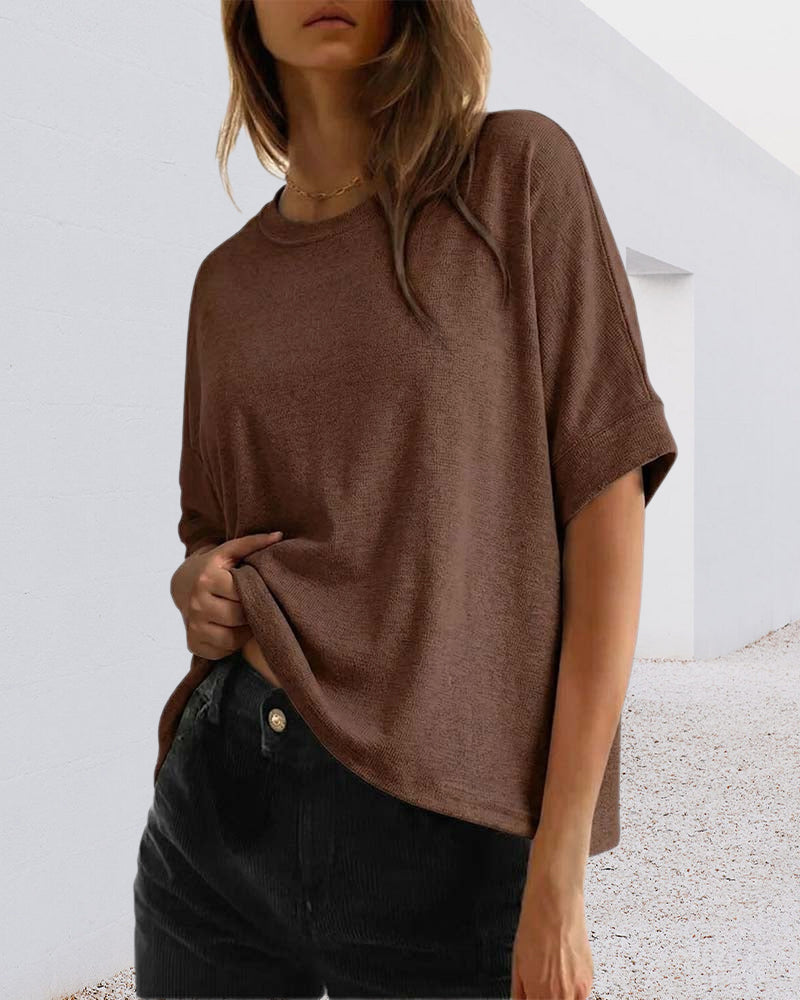 T-Shirt Nietoperz Krótki Rękaw