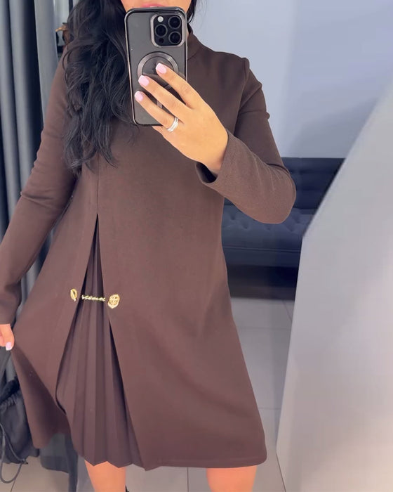 Elegancka Sukienka Z Malowanym Patchworkiem
