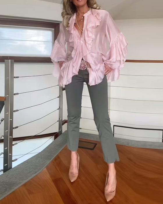 Bluzka Modna Falbanowana
