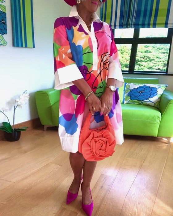 Sukienka z portretowym nadrukiem