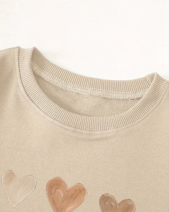 Bluza Kolorowy Serce Kształtny Sweter