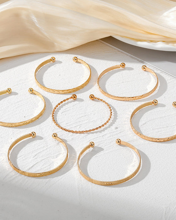 Zestaw bransoletek z sześcioramiennymi gwiazdkami, składający się z 7 sztuk