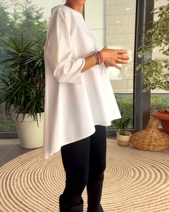 Bluzka w jednolitym kolorze