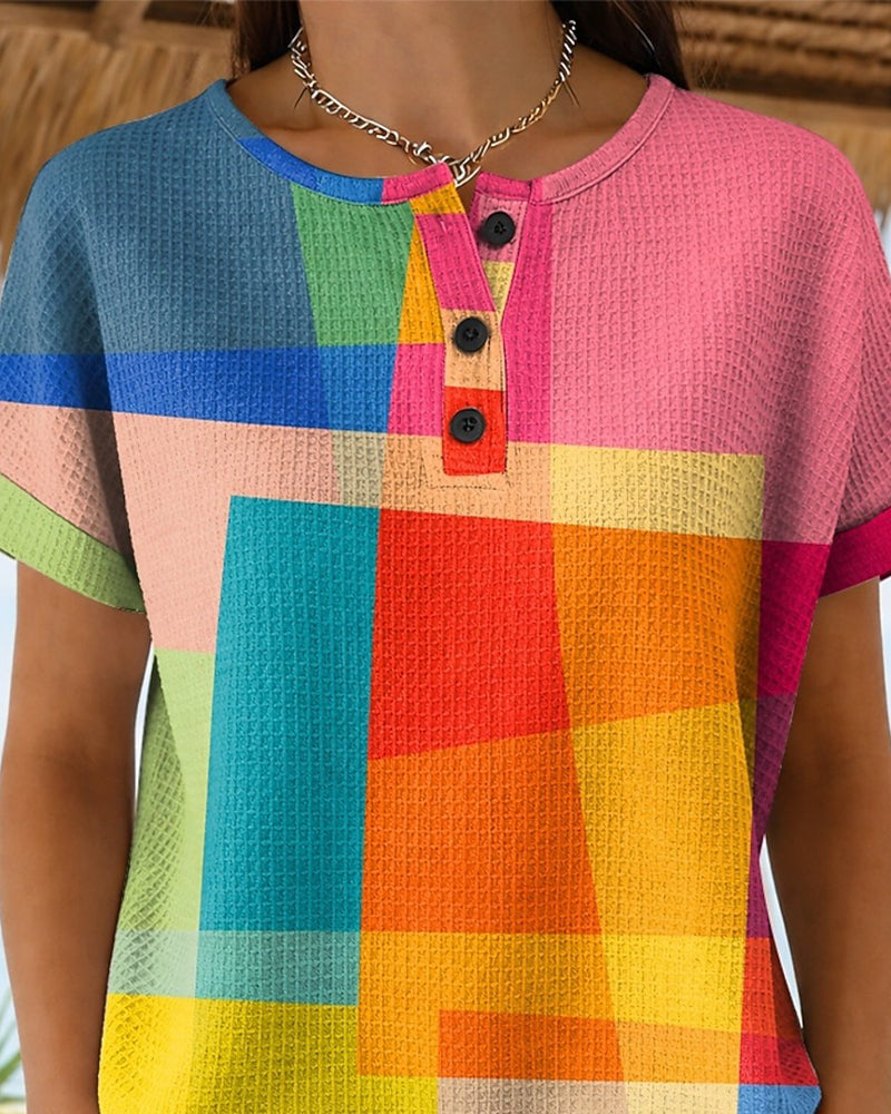 Top W Kratę Guzik Krótki Rękaw