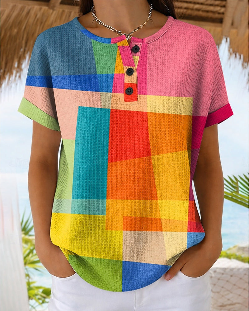 Top W Kratę Guzik Krótki Rękaw