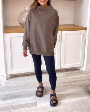 Bluza retro z rozcięciem i stójką