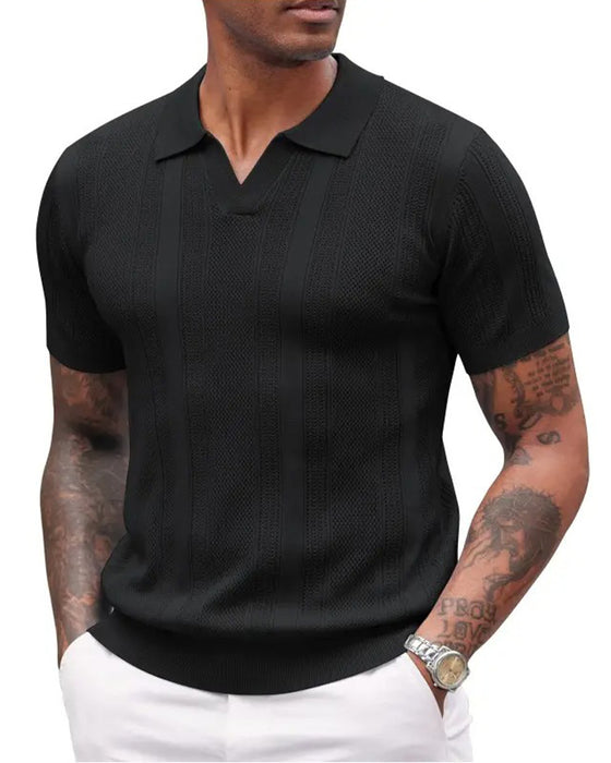 T-Shirt Kołnierz Polo Męski Krótki Rękaw