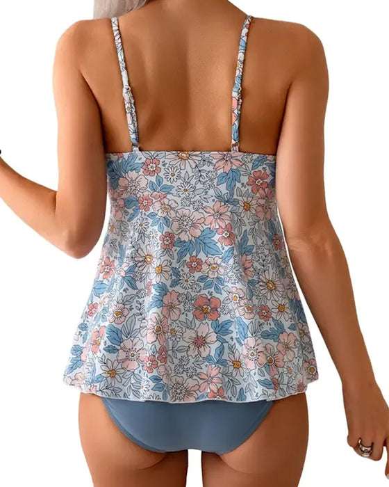Tankini Nadruk Halter Pusty