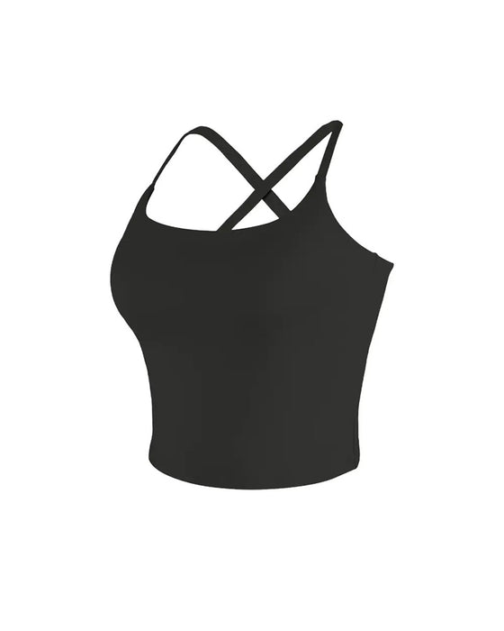 Cami Top Plecy Krzyż Gładki