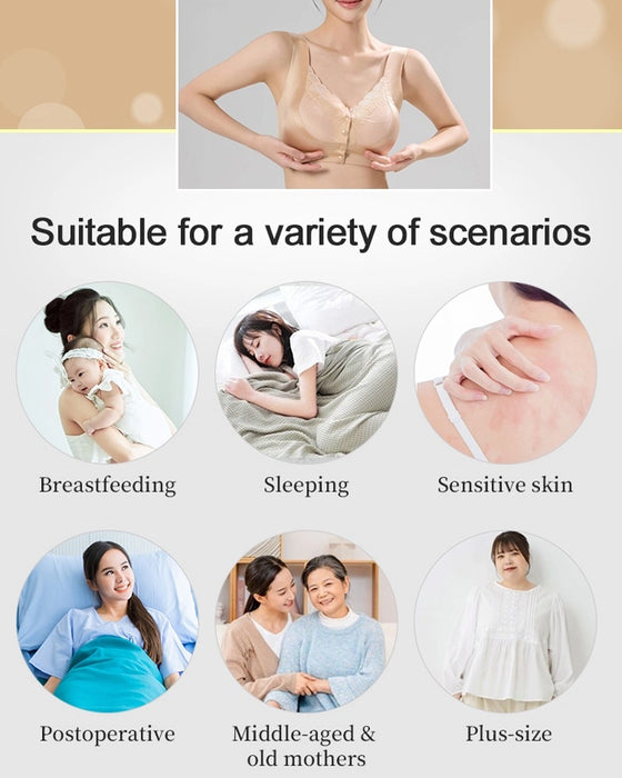 Biustonosz Z Przodu Zapięcie Satyna Koronka