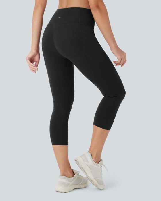 Legginsy Wysoki Stan Siedem-Osmych Modelujący Joga