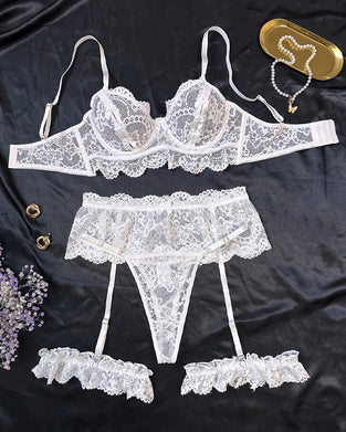Lingerie Koronkowa Lamówka Sheer