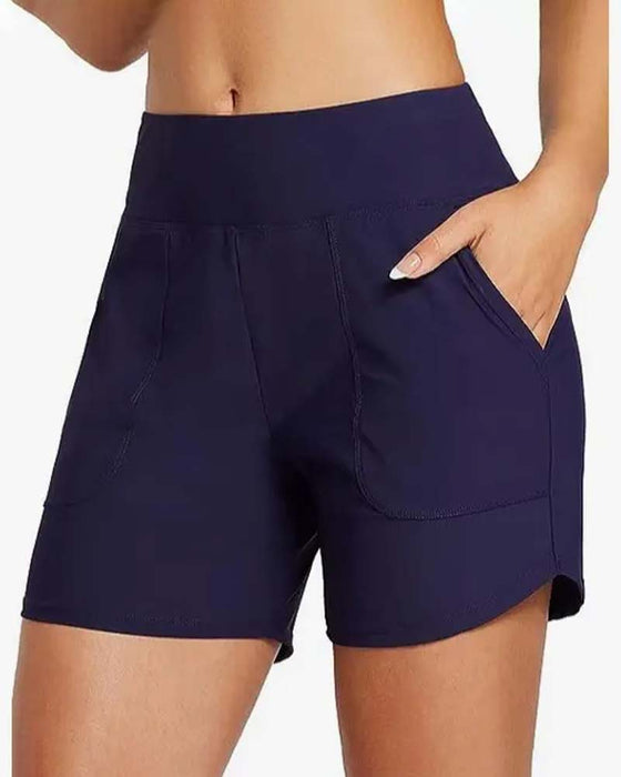 Szorty Wysoki Stan Rozcięcie Sportowe Casual