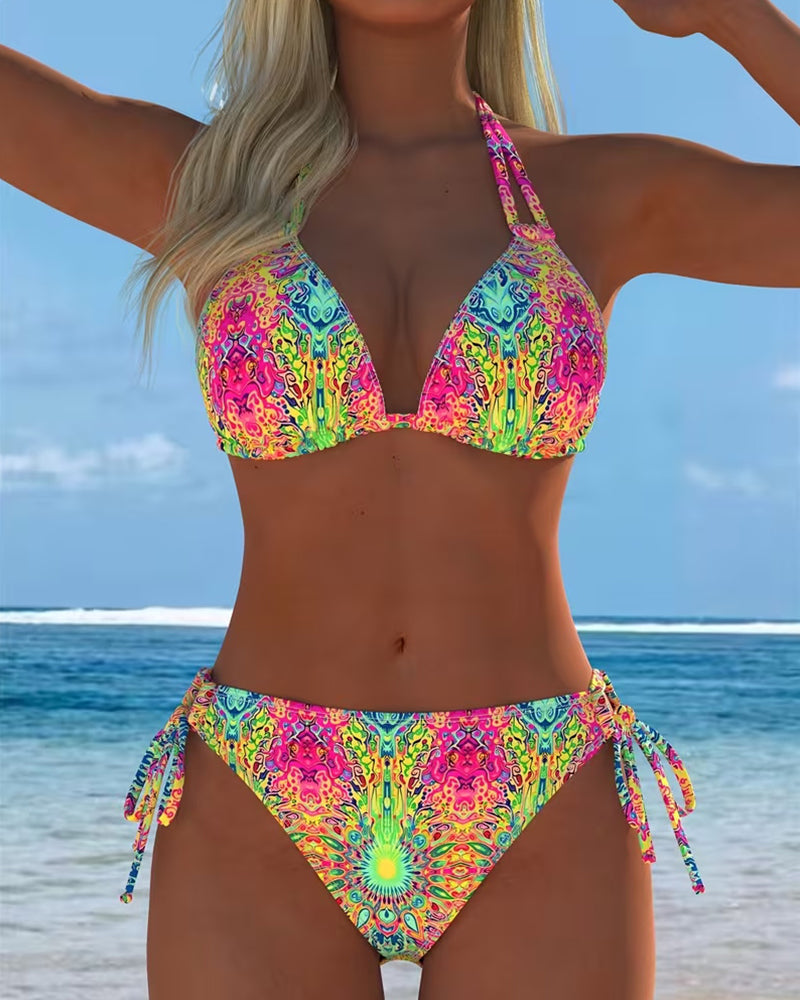 Bikini Kolorowy Karczek Druk