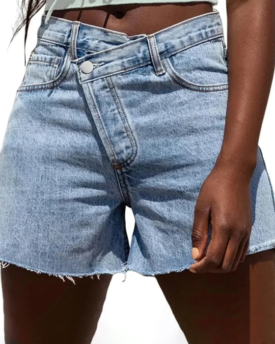 Szorty Krzyż Talia Denim