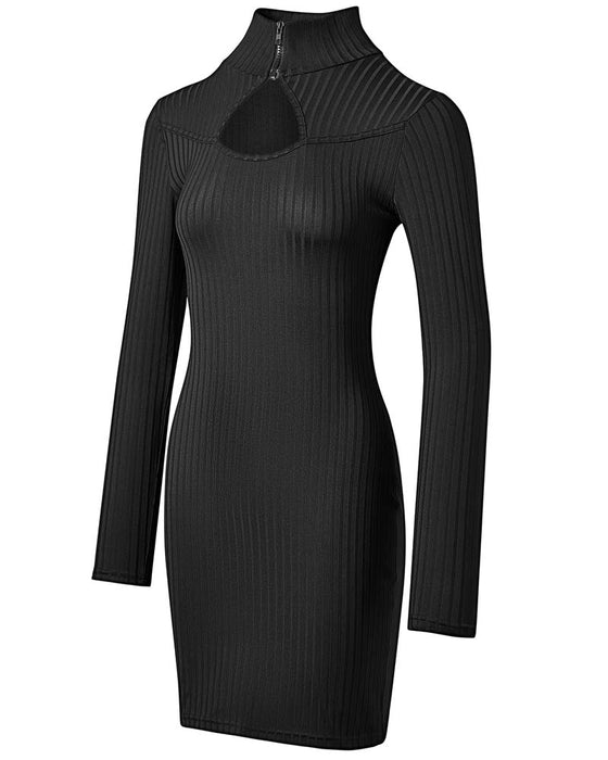 Sukienka W Jednolitym Kolorze Skinny Casual