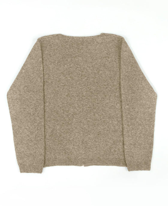 Sweter Guzik Nieregularny Gładki