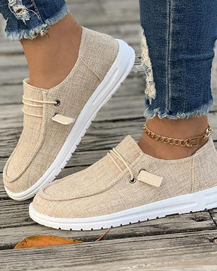 Płaskie buty w jednolitym kolorze