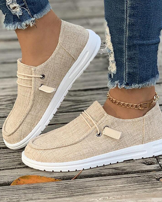 Płaskie buty w jednolitym kolorze