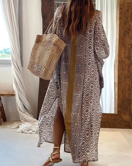 Wydłużona I Wędrówka Sukienka W Stylu Wakacyjnym