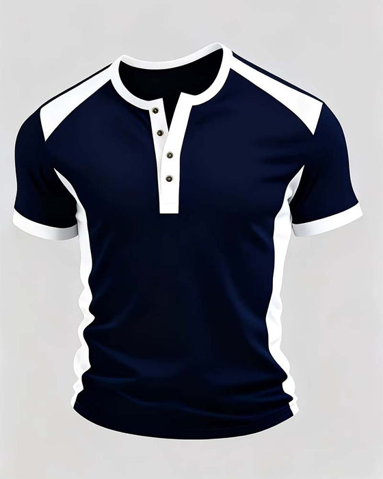 T-Shirt Męski Blok Koloru Gofer