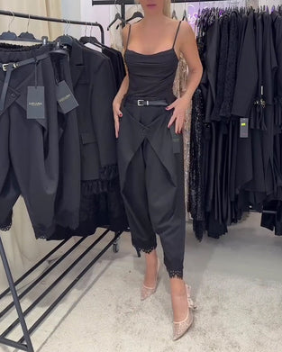 Spodnie Modna Koronka Szycie Harem