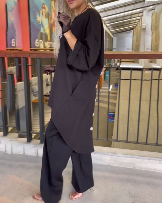 Bluzka o luźnym fasonie i długim rękawie