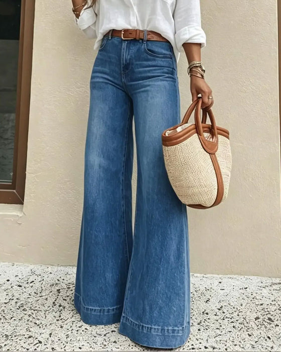 Spodnie Gradient Szerokie Nogi Denim