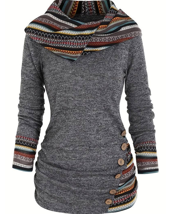 Bluza z kapturem w kontrastowym kolorze