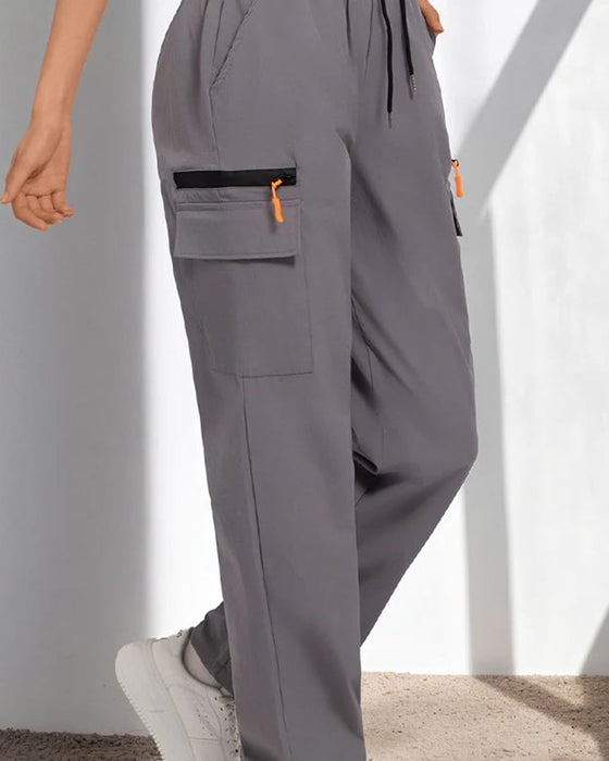 Pants Sznurek Luźny Casual Cargo