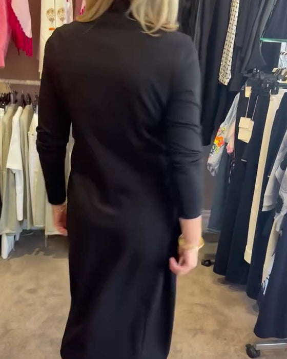 Sukienka Geometryczny Pasek Dekolt W Bodycon Midi