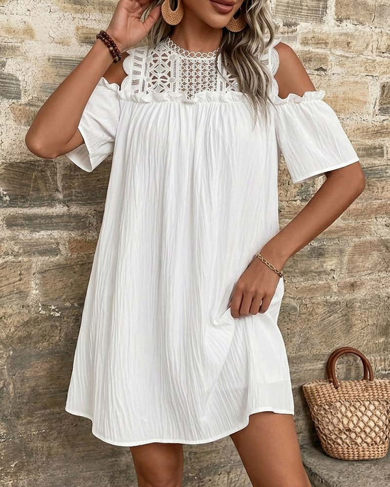 Sukienka Wycięcie Off-Shoulder Krótka