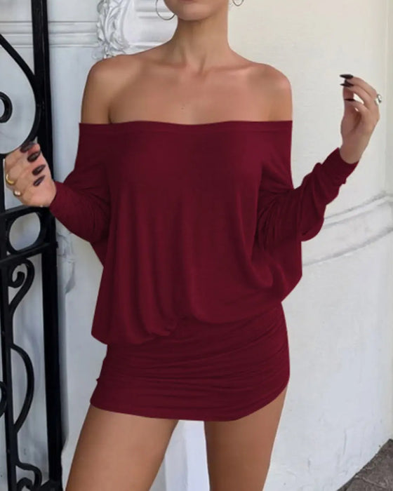 Sukienka Jedno-Ramienna Marszczona Bodycon