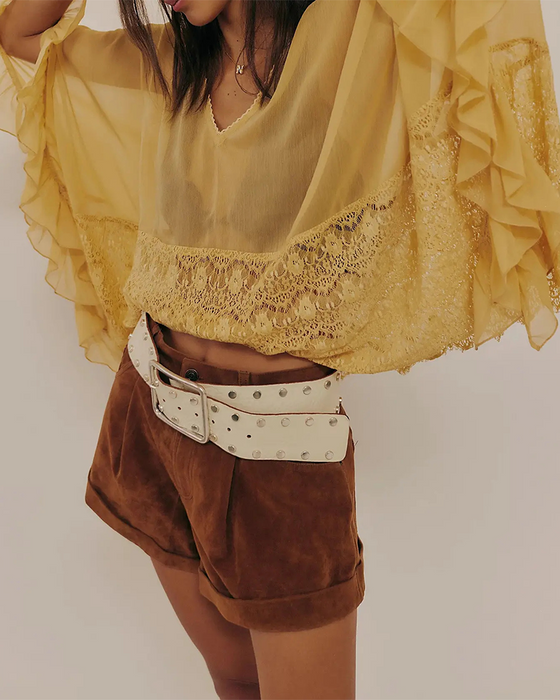 Cover-Up Koronka Patchwork Mesh