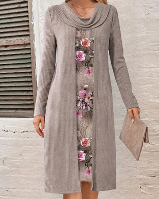 Patchworkowa sukienka w kwiaty