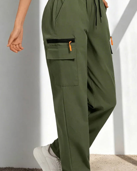 Pants Sznurek Luźny Casual Cargo
