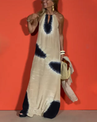 Sukienka Bez Rękawów Gradient Halter