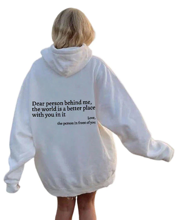 Bluza z kapturem „Dear Person Behind Me”