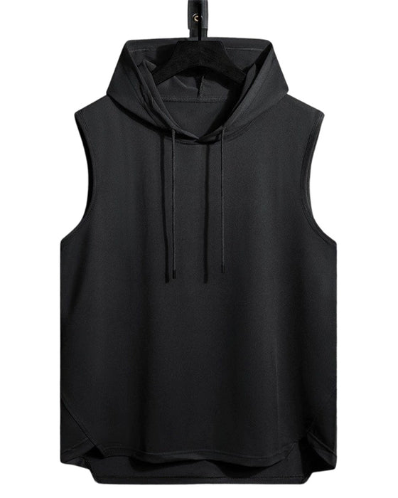 Tank Top Kaptur Ściągacz Bez Rękawów Sport