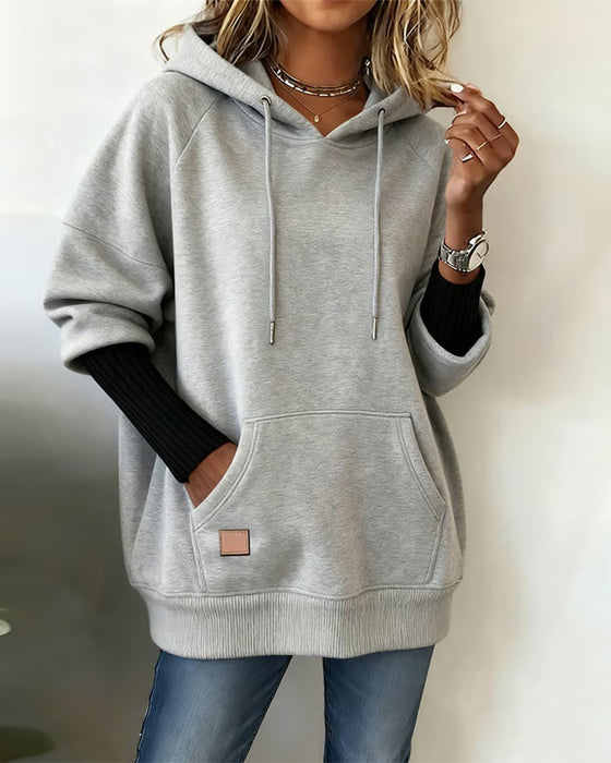 Luźna Bluza Z Kapturem W Casualowym Stylu