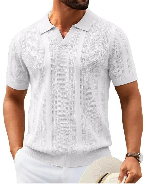 T-Shirt Kołnierz Polo Męski Krótki Rękaw