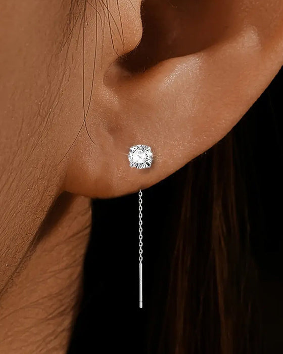 Kolczyki z cyrkonii z chwostem