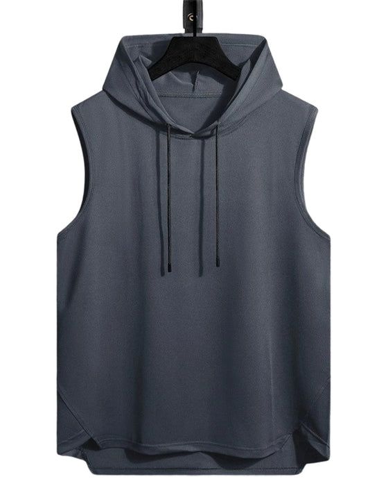 Tank Top Kaptur Ściągacz Bez Rękawów Sport