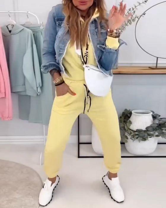 Dwuczęściowy Garnitur Street Style Bluza Sportowa