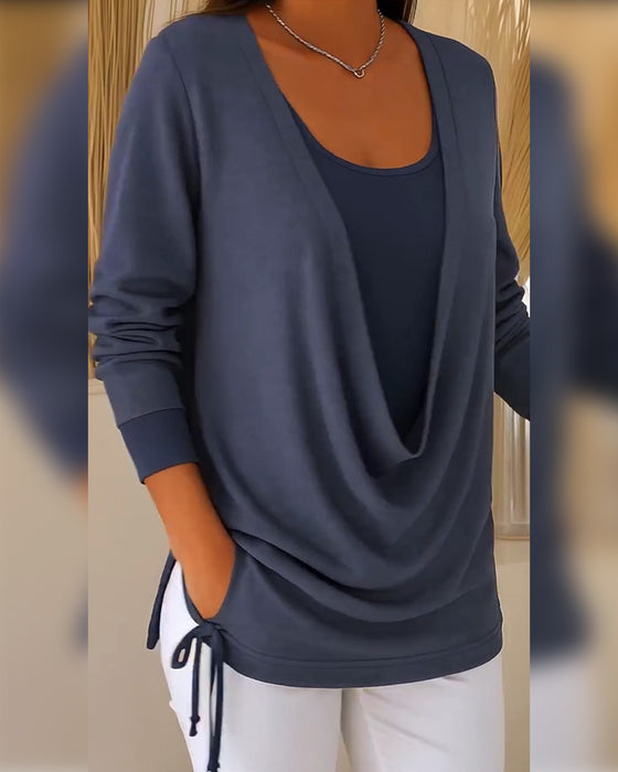 Bluzki Imitacja Dwuczęściowe Moda